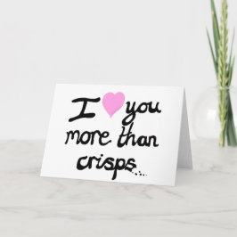 I Kärlek är du mer än Crisps Card Kort