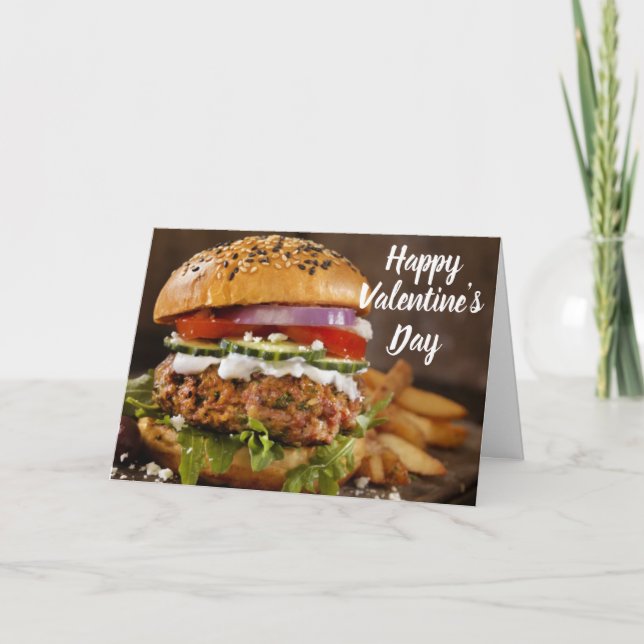 I "KÄRLEK" ÄR DU MER ÄN **HAMBURGERS** VALENTINE KORT (Framsida)