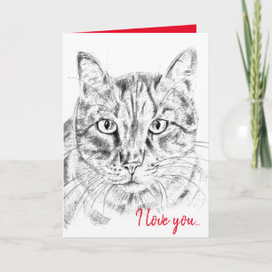 I kärlek är du nästan lika mycket som kattvalentin kort