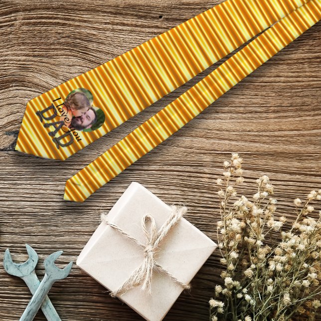 I kärlek är du pappa fotoljusstark gult slips (Skapare uppladdad)