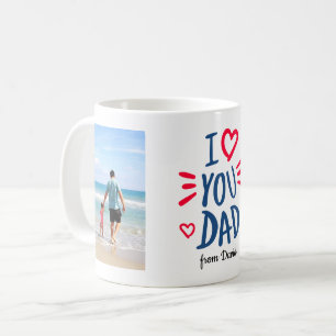 I kärlek är du Pappa Photo Collage Personlig Gif Kaffemugg