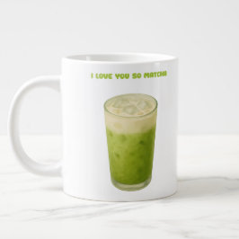I KÄRLEK ÄR DU SÅ MATCHA, MATCHA GRÖNT TEA KÄRLEK JUMBO MUGG
