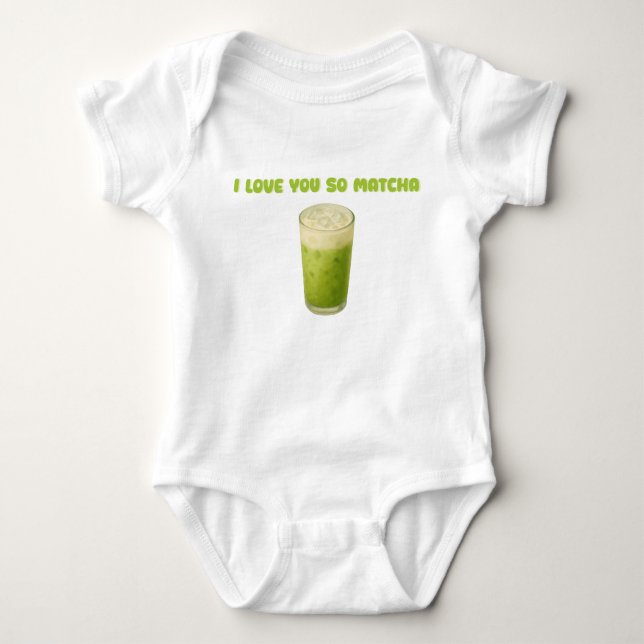 I KÄRLEK ÄR DU SÅ MATCHA, MATCHA GRÖNT TEA KÄRLEK T SHIRT (Framsida)
