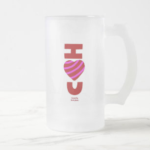 I Kärlek är du stor, frostat glas Mugg