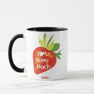 I kärlek är du valentins dag jordgubbe mugg