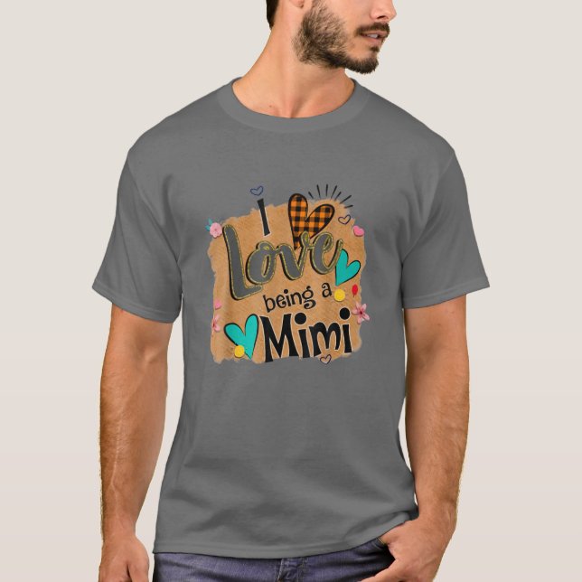 I Kärlek är en Mimi Leopard Lycklig Mors dag T Shirt (Framsida)