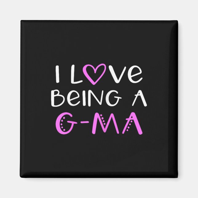 I Kärlek är G-morsa Cute Coola Gma Magnet (Framsidan)