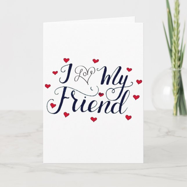 I "KÄRLEK" ÄR MIN VÄN BIRTHDAY SPECIELL KORT (Framsida)