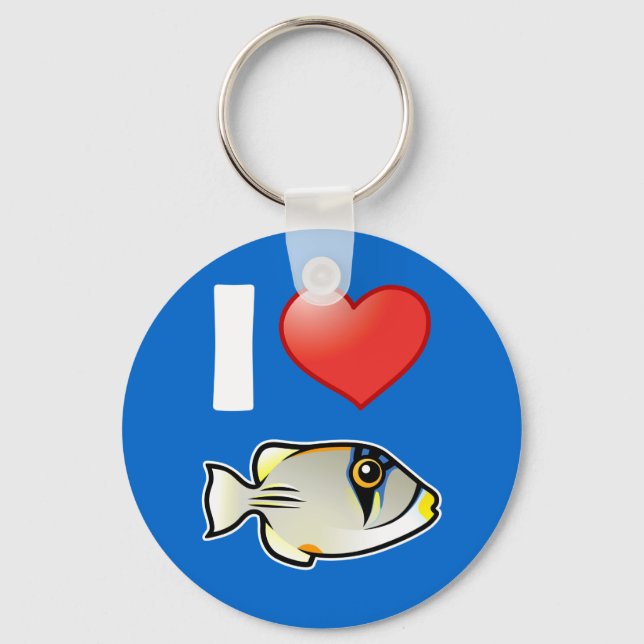 I Kärlek Arabian Picassofish Nyckelring (Framsida)