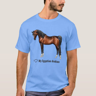 I Kärlek Arabians Mörk Bay Horse T-shirt