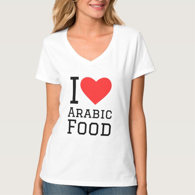 I kärlek arabiska livsmedel t shirt (Framsida)