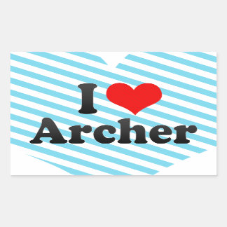I kärlek Archer Rektangulärt Klistermärke