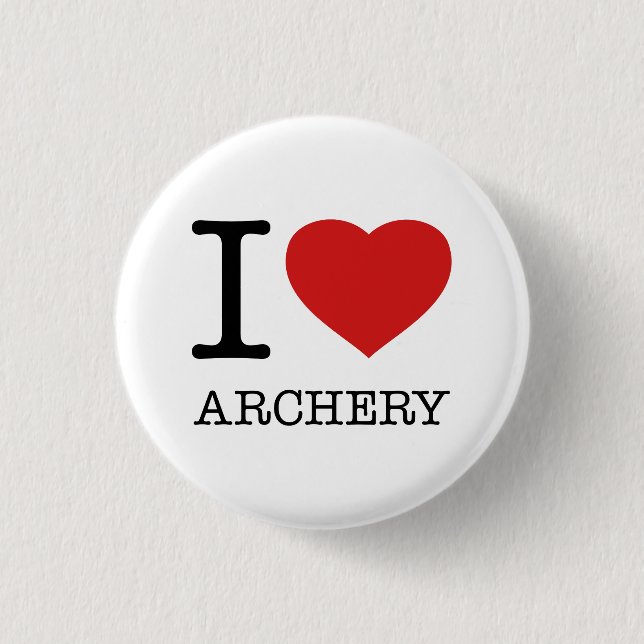 I KÄRLEK ARCHERY KNAPP (Framsida)