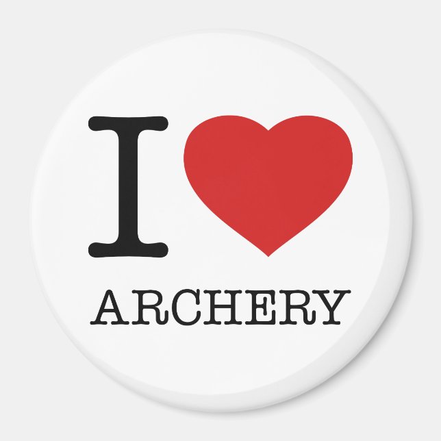 I KÄRLEK ARCHERY MAGNET (Framsidan)