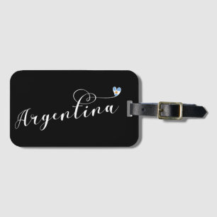 I Kärlek Argentina, argentinskt Flagga Heart Bagagebricka