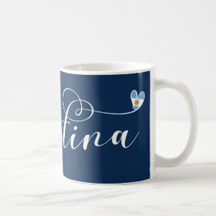 I Kärlek Argentina, argentinskt Flagga Heart Kaffemugg