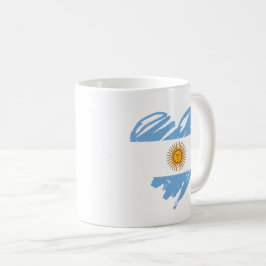 I Kärlek Argentina - argentinskt Flagga Heart Kaffemugg