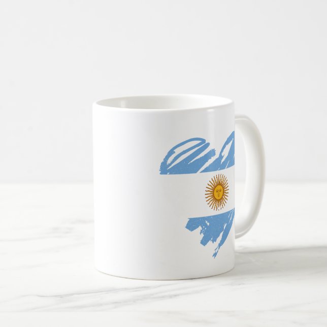 I Kärlek Argentina - argentinskt Flagga Heart Kaffemugg (Framsida höger)