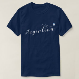 I Kärlek Argentina, argentinskt Flagga Heart T Shirt