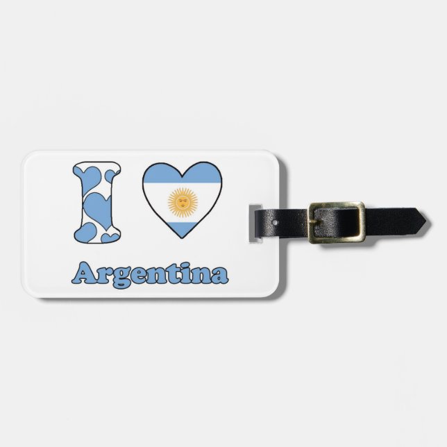 I kärlek Argentina Bagagebricka (Horisontell Framsida)