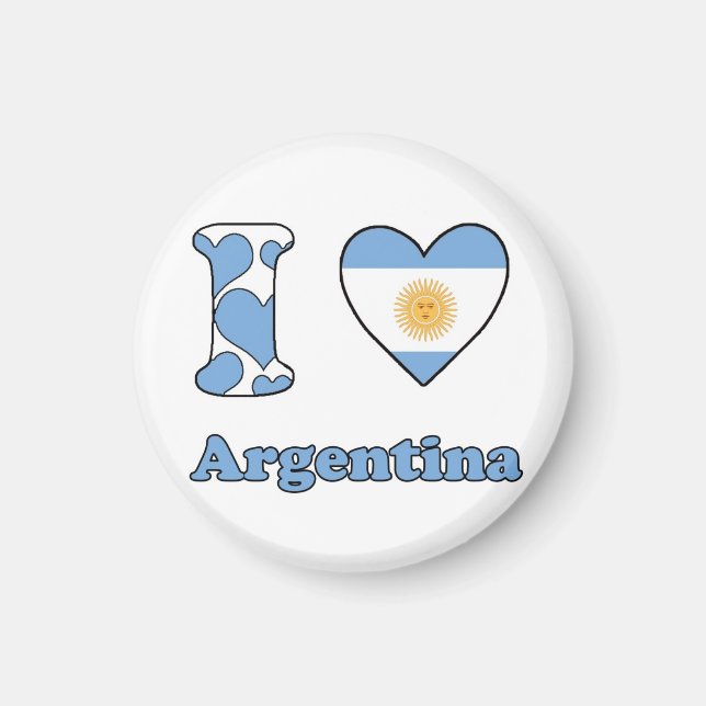 I kärlek Argentina Magnet (Framsidan)
