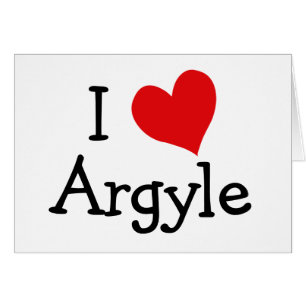 I Kärlek Argyle Hälsningskort