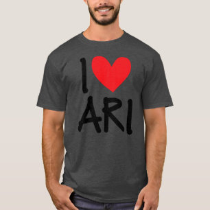 I Kärlek Ari Namn Personlig Manar Guy BFF Friend T Shirt