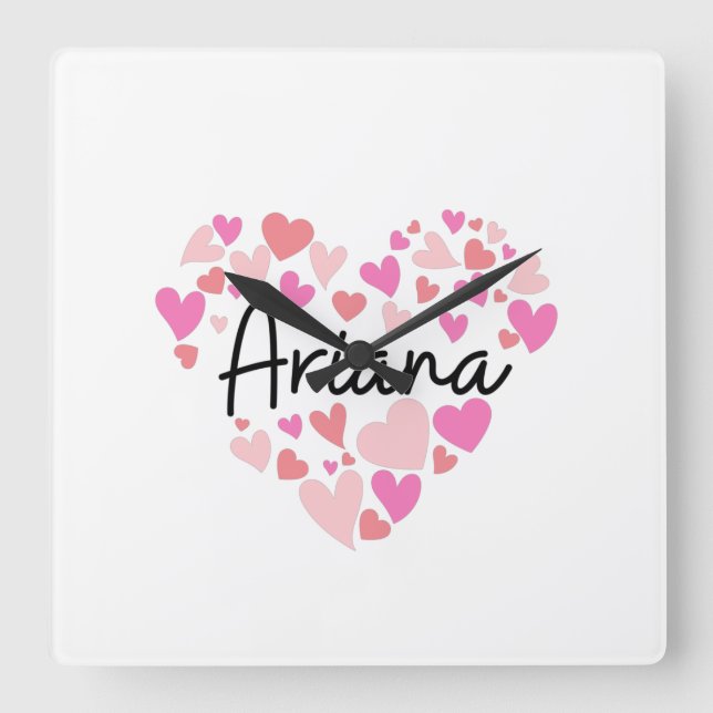 I kärlek Ariana Fyrkantig Klocka (Framsida)
