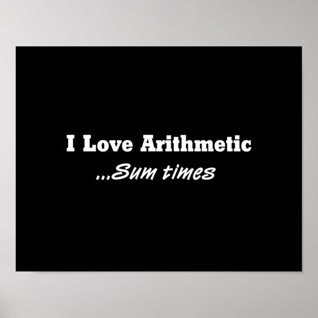 I Kärlek Arithmetic Sum Times Poster (Framsidan)
