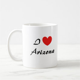 I Kärlek Arizona Heart Typography Coffee Mugg