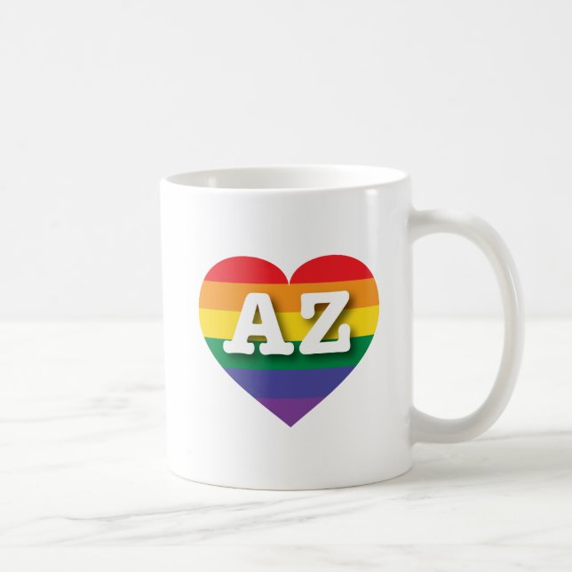 I Kärlek Arizona Rainbow Heart Kaffemugg (Höger)