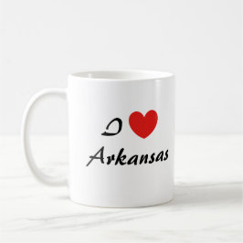 I Kärlek Arkansas Heart Typography Coffee Mugg