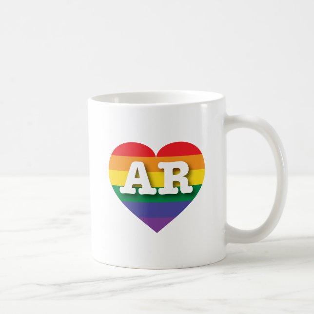 I Kärlek Arkansas Rainbow Heart Kaffemugg (Höger)