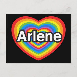 I kärlek Arlene. Jag kärlek du Arlene. Hjärta Vykort