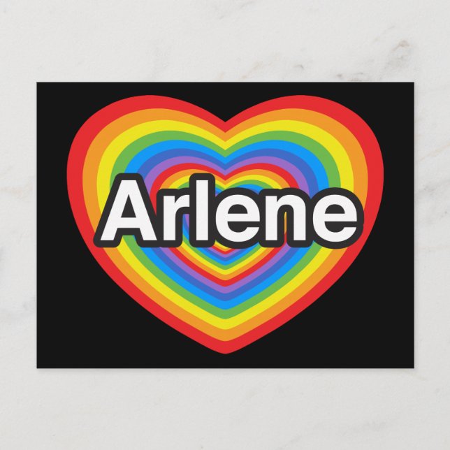 I kärlek Arlene. Jag kärlek du Arlene. Hjärta Vykort (Framsida)