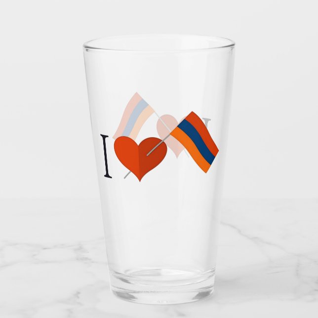 I Kärlek Armenia Glass Kopp (Framsida)