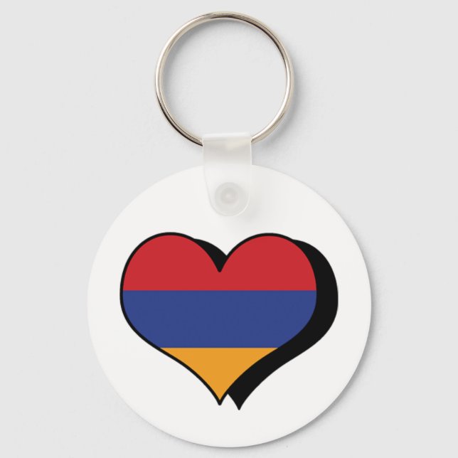 I Kärlek Armenia Keychain Nyckelring (Framsida)
