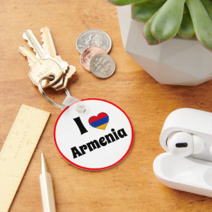 I kärlek Armenien & Heart - land, resa/sport Nyckelring