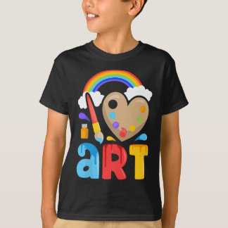 I Kärlek Art Artist Painter Colorful Painting Gift T Shirt