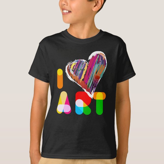 I Kärlek Art Artists Kreativ Art T Shirt (Framsida)