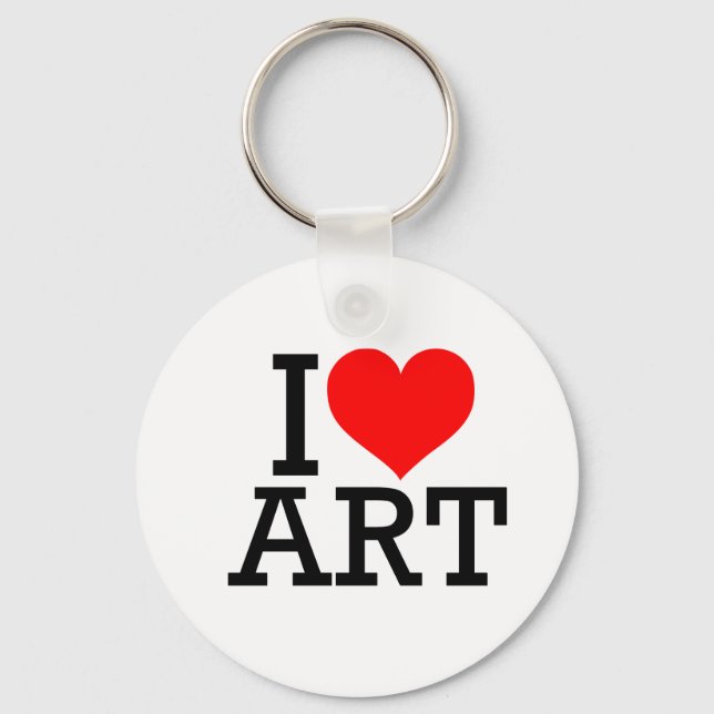 I Kärlek Art Keychain Nyckelring (Framsida)