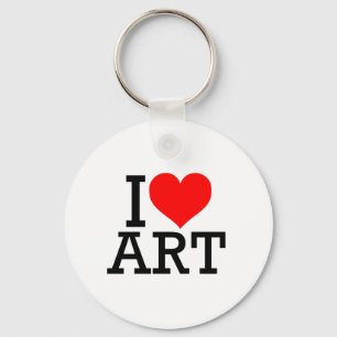 I Kärlek Art Keychain Nyckelring