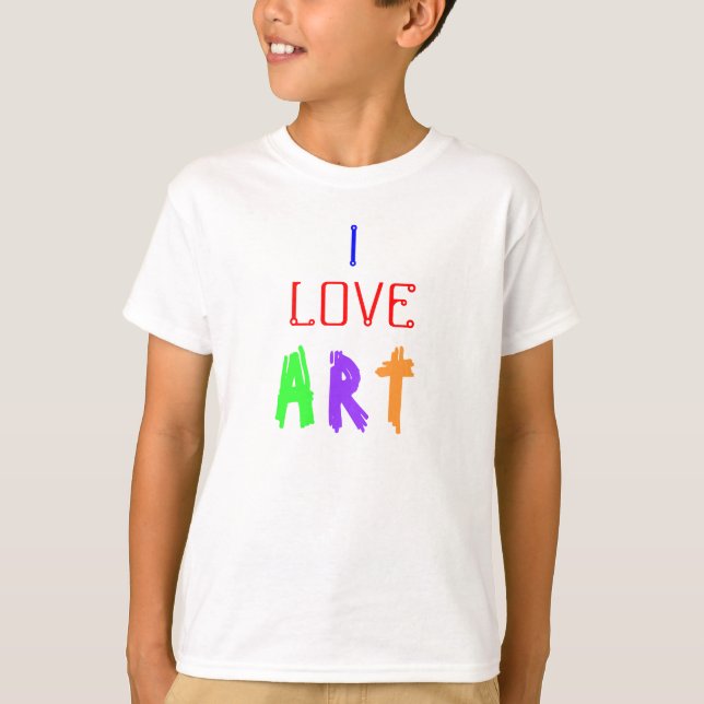 I Kärlek Art Kids Shirt Tee (Framsida)