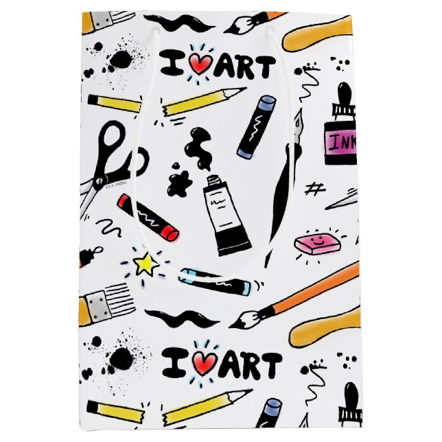 I Kärlek Art Supplies Mönster (Framsidan)