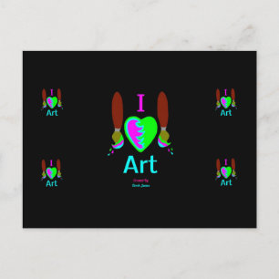 I Kärlek Art-vykort Vykort