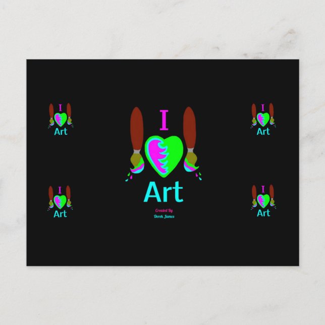 I Kärlek Art-vykort Vykort (Framsida)