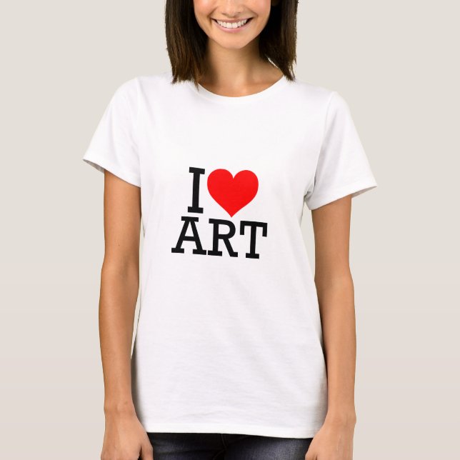 I Kärlek Art Women's Basic T-Shirt (Framsida)
