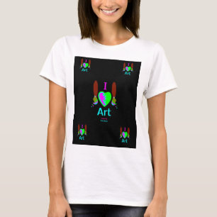 I Kärlek Art Women's White T Shirt