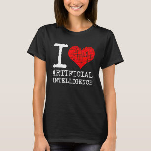 I Kärlek artificiell intelligensofficer AI-program T Shirt