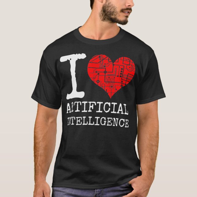 I Kärlek artificiell underrättelseverksamhet, cita T Shirt (Framsida)